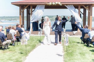 Outdoor wedding area