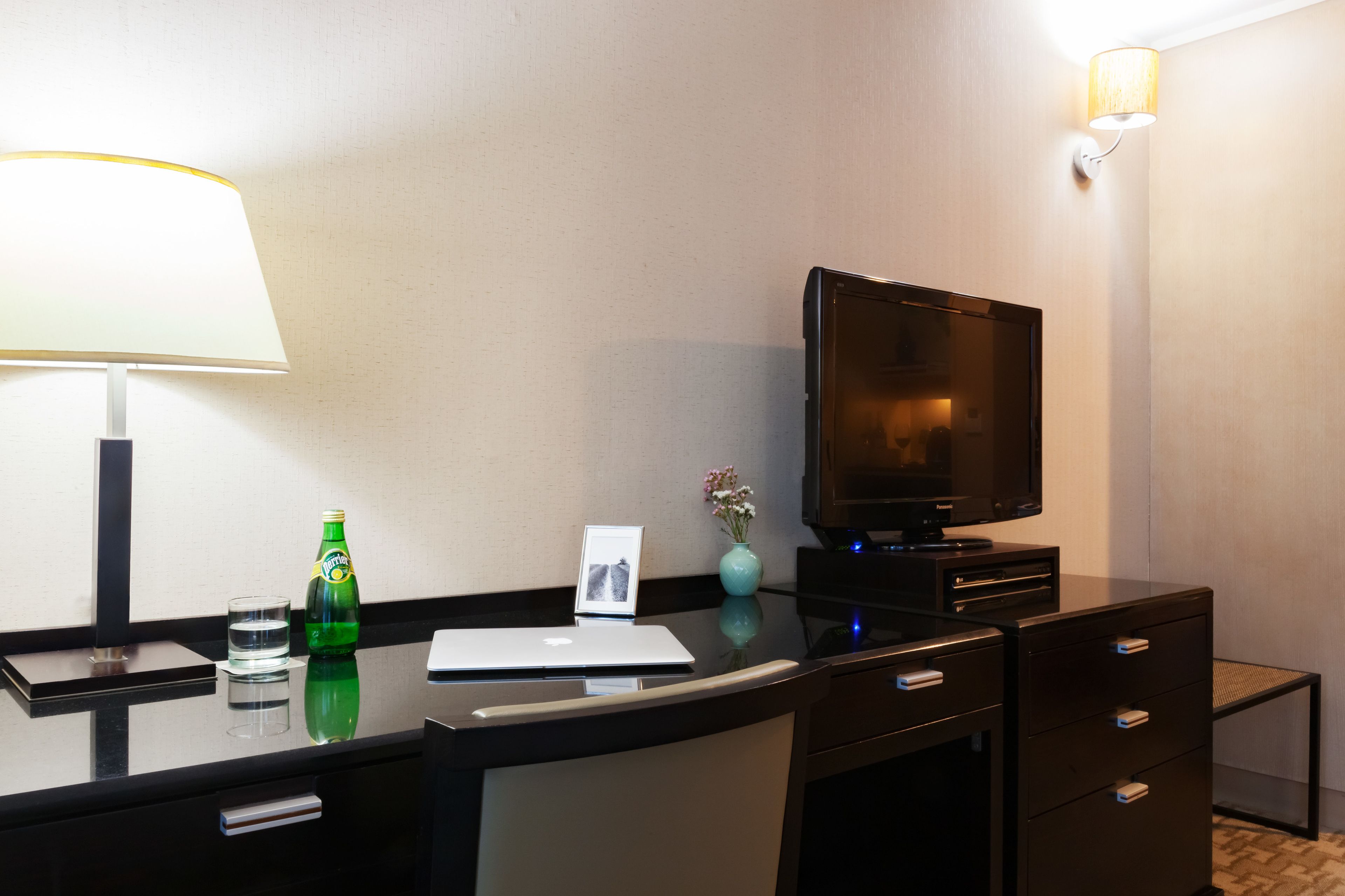 hypo-allergenic bedding, down duvets, minibar, in-room safe