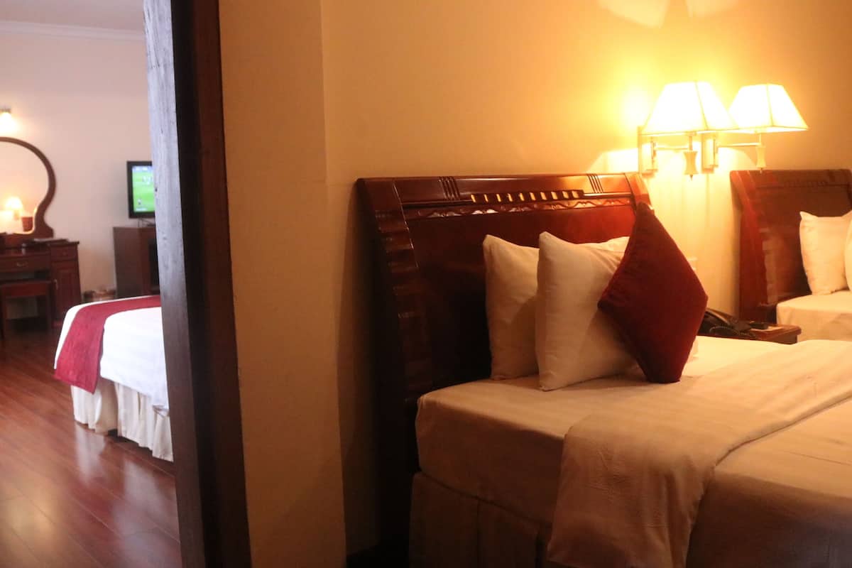 Chambre Familiale, vue ville | Draps en coton égyptien, literie de qualité supérieure