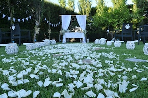 Outdoor wedding area