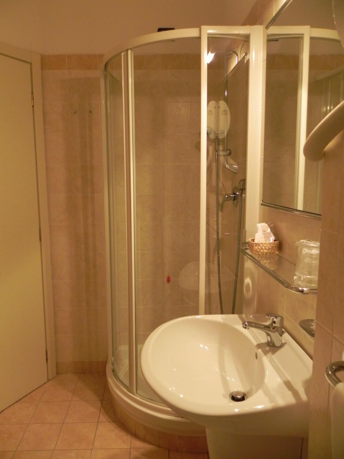 free toiletries, hair dryer, bidet, towels