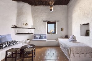 Cottage, vue mer | Coin séjour