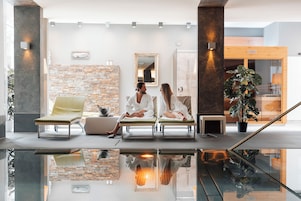 Indoor pool, outdoor pool, open 8:00 AM to 7:00 PM, pool umbrellas