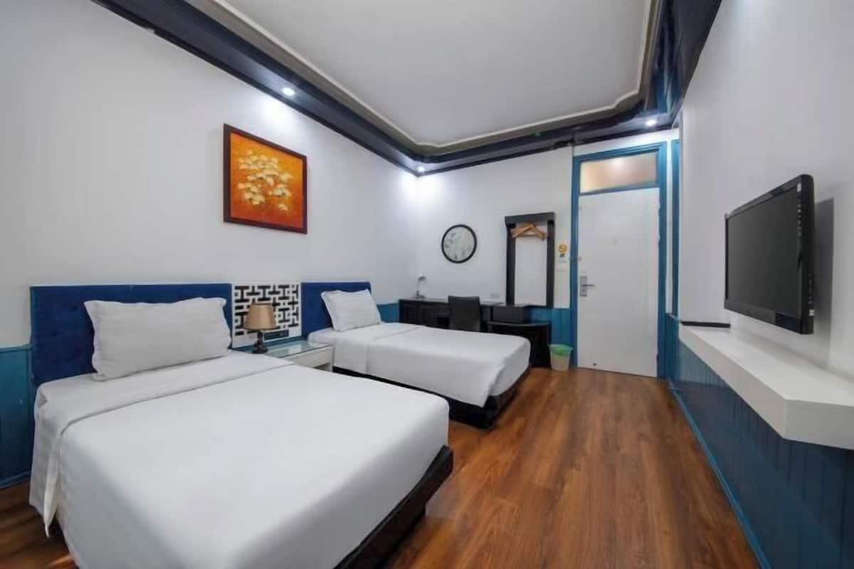 1 chambre, literie de qualité supérieure, couette en duvet d'oie