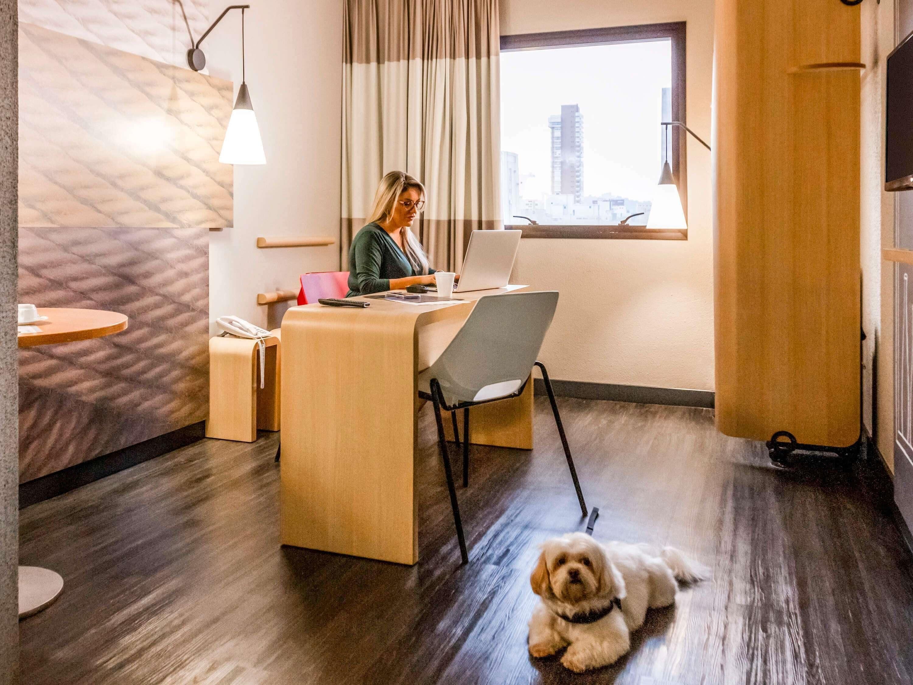 Minibar, cortinas opacas, wifi gratis y ropa de cama