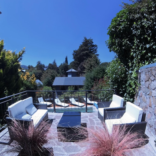 Outdoor banquet area
