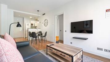 Standard Suite, 1 Bedroom | Living area | 32-inch flat-screen TV with satellite channels, LCD TV, DVD player