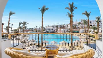 Suite, 1 King Bed, Pool View (Royal Savoy Junior King Bed Suite (Ad) | Balcony view