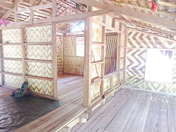 Basic Double Room Single Use, Beach View | Desk, travel crib, bed sheets - Masipai Guest House (Tingwon Island)