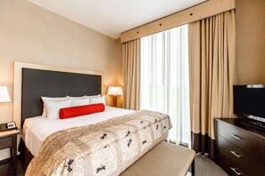 Pillow-top beds, desk, laptop workspace, iron/ironing board