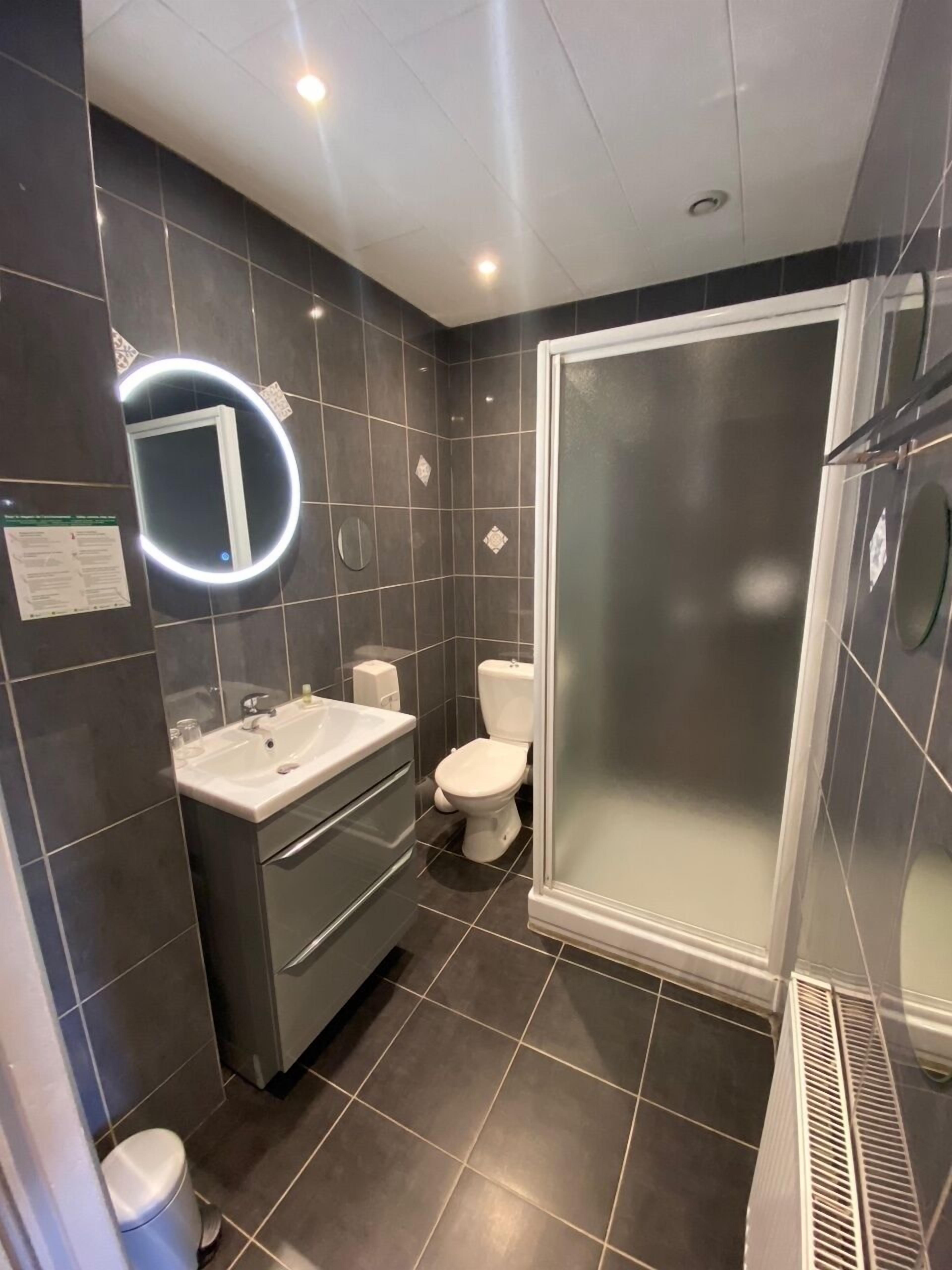 comfort double room (large) | bathroom | free toiletries, hair dryer, towels