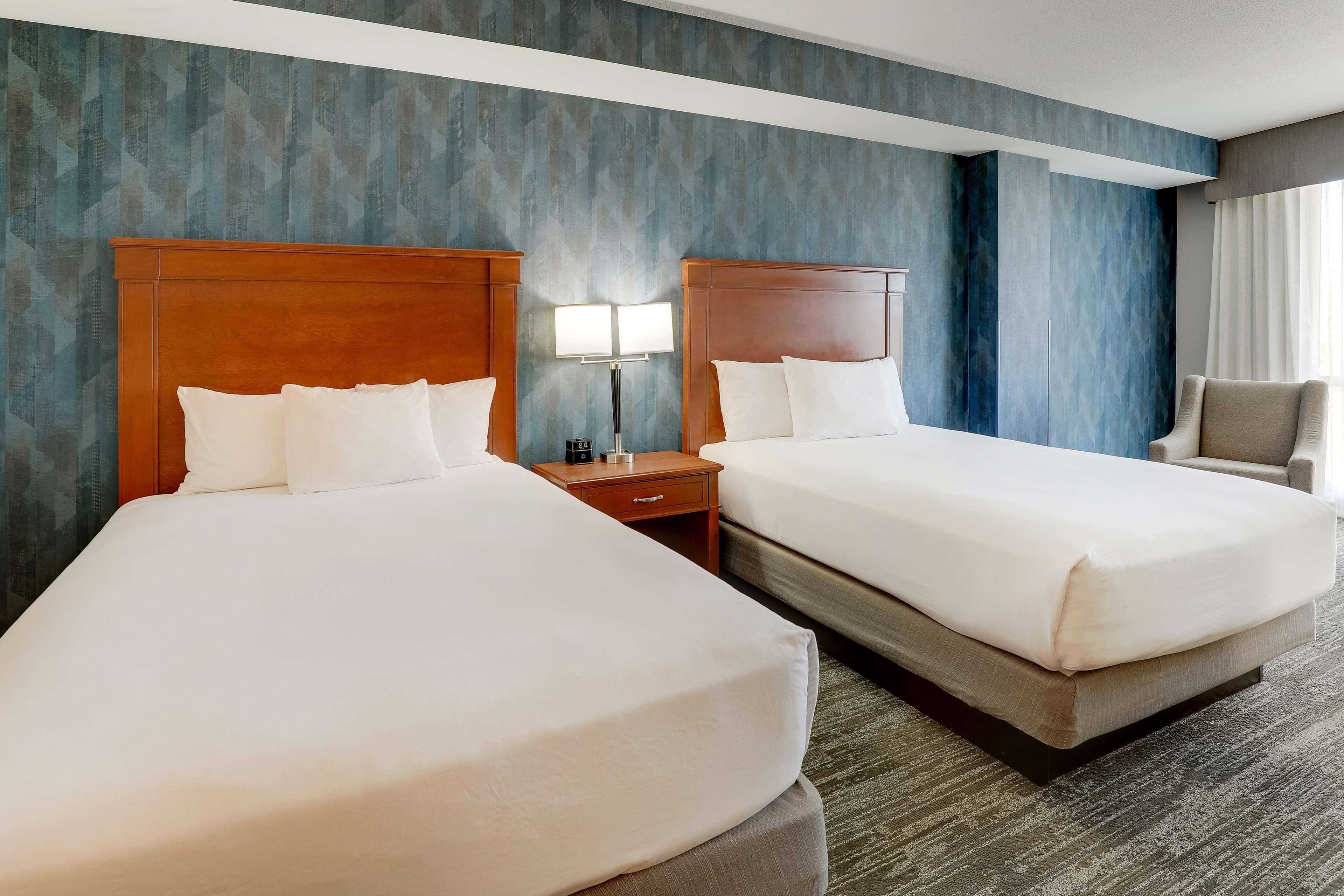 1 bedroom, desk, laptop workspace, blackout curtains