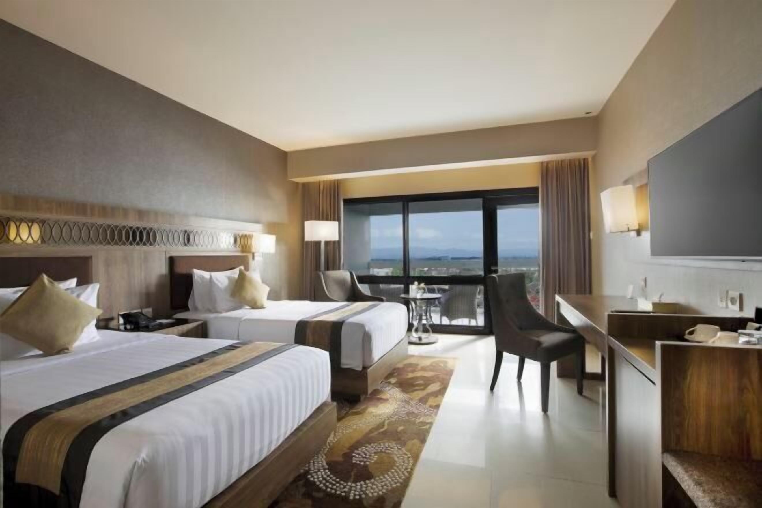 Ropa de cama de alta calidad y minibar 