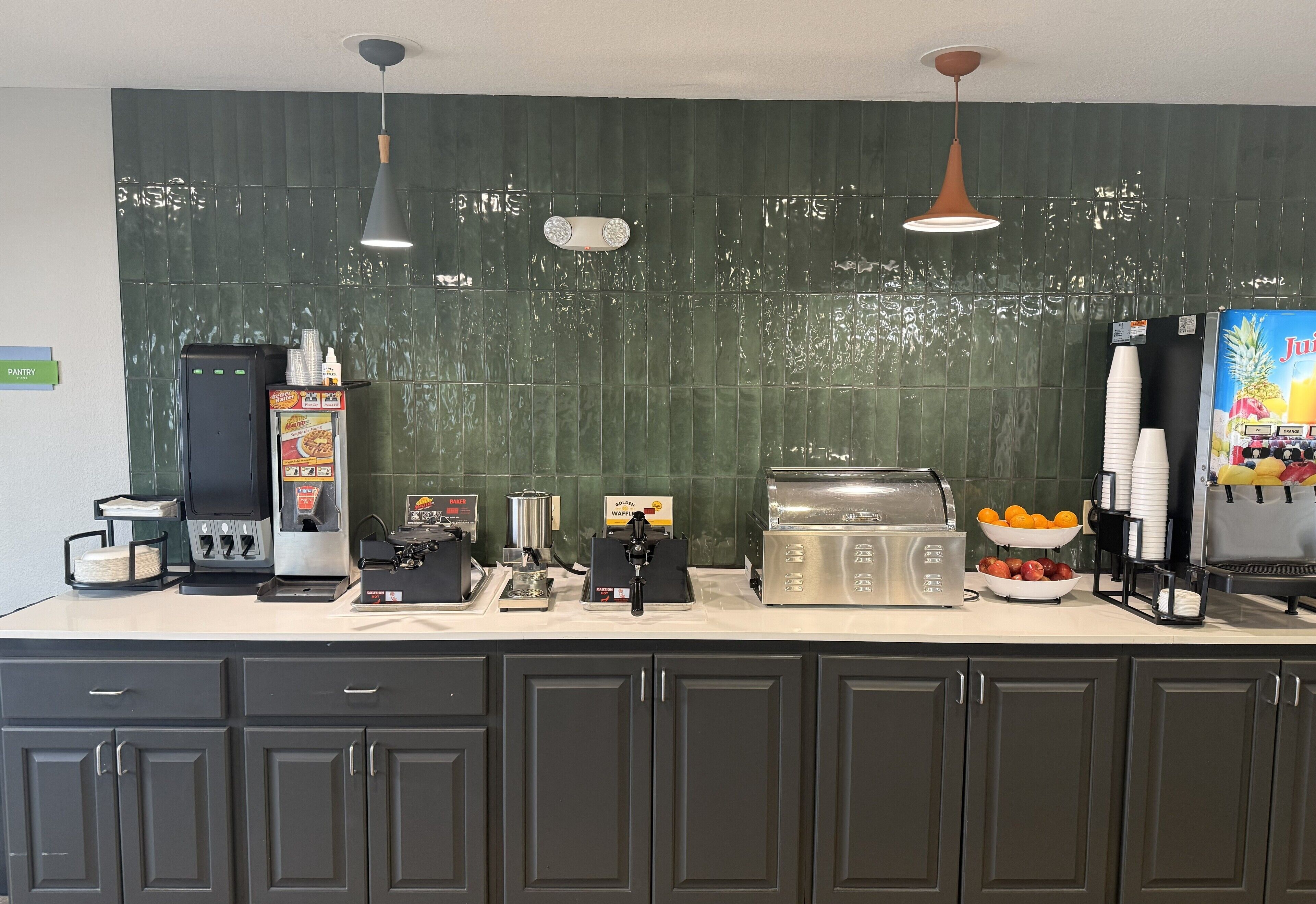 Free daily self-service breakfast 