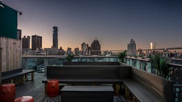 Vue sur la ville depuis l’hébergement