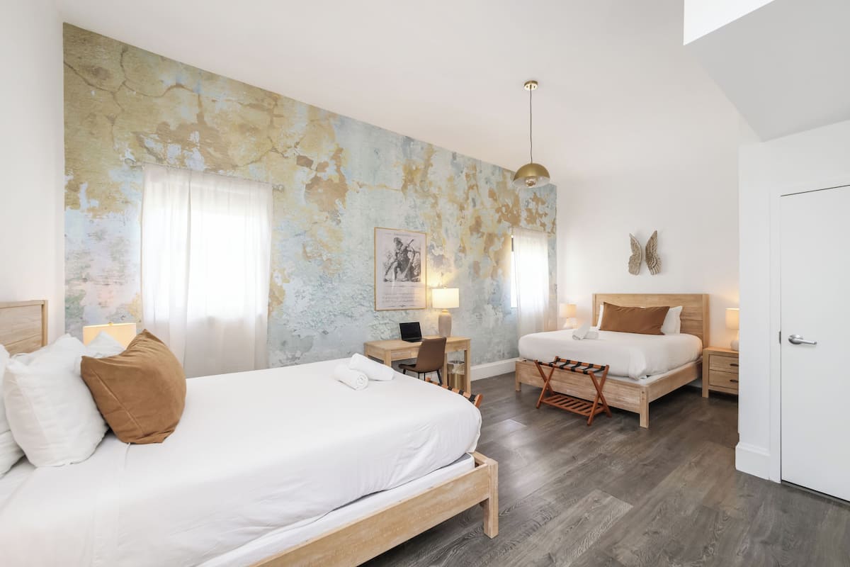 Double Room, 2 Queen Beds (Self check-in) | Premium bedding, down comforters, pillowtop beds, in-room safe