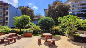 Outdoor banquet area