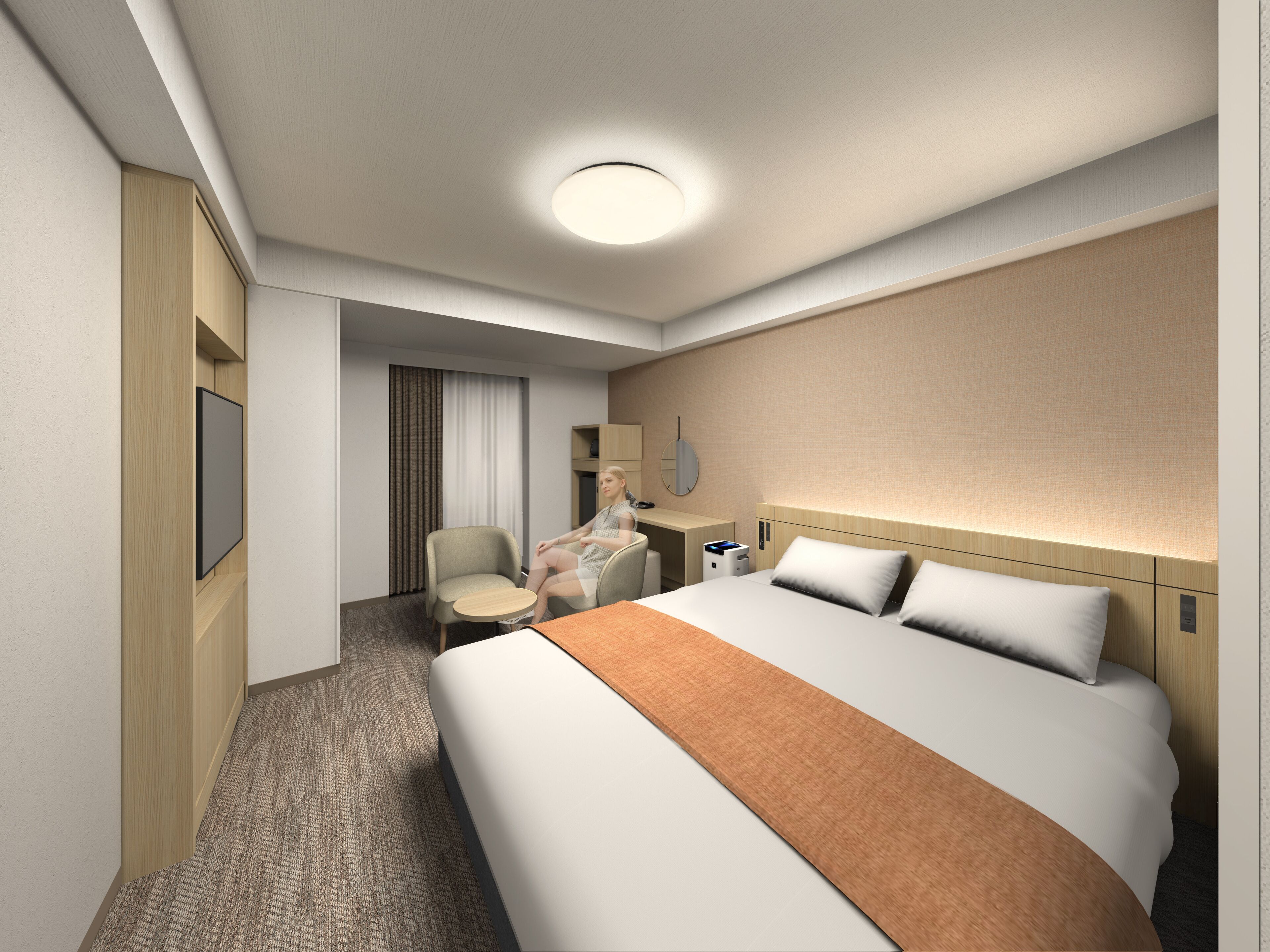 ห้องดีลักซ์ดับเบิล, ปลอดบุหรี่ | เตารีด/โต๊ะรีดผ้า, Wi-Fi ฟรี, ผ้าปูที่นอน