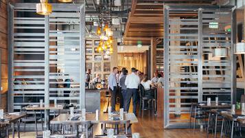 Lunch, dinner, brunch served; alfresco dining