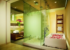 Dusche, Regendusche, kostenlose Toilettenartikel, Haartrockner