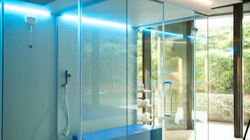 Sauna, hot tub, steam room