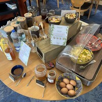 Daily buffet breakfast (EUR 15 per person)