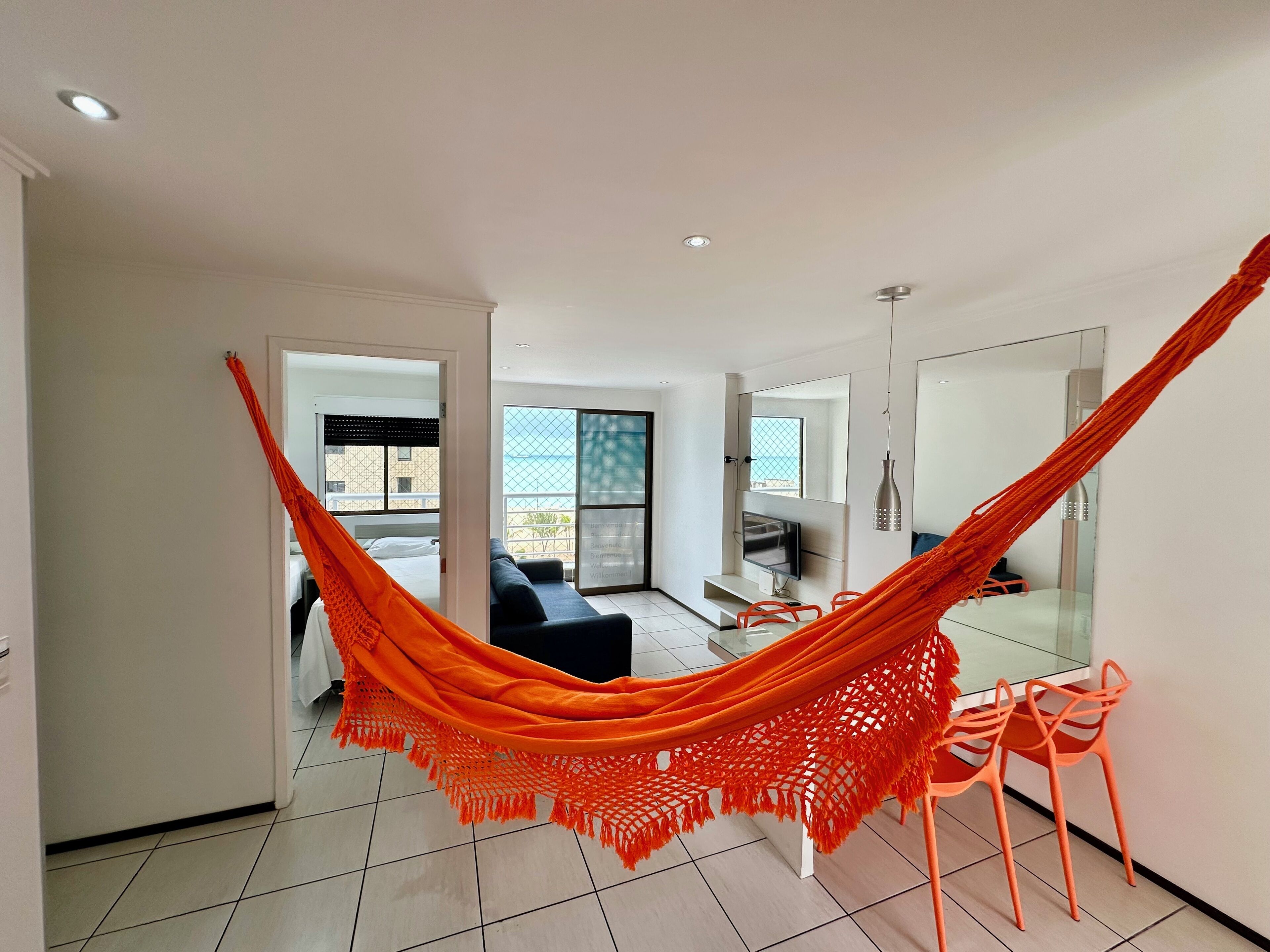 Standard Apartment, Sea View | Living area | 43-inch flat-screen TV with digital channels, Smart TV, Netflix