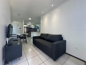 Standard Apartment, Sea View | Living area - Atlantic Ocean Residence (Fortaleza)