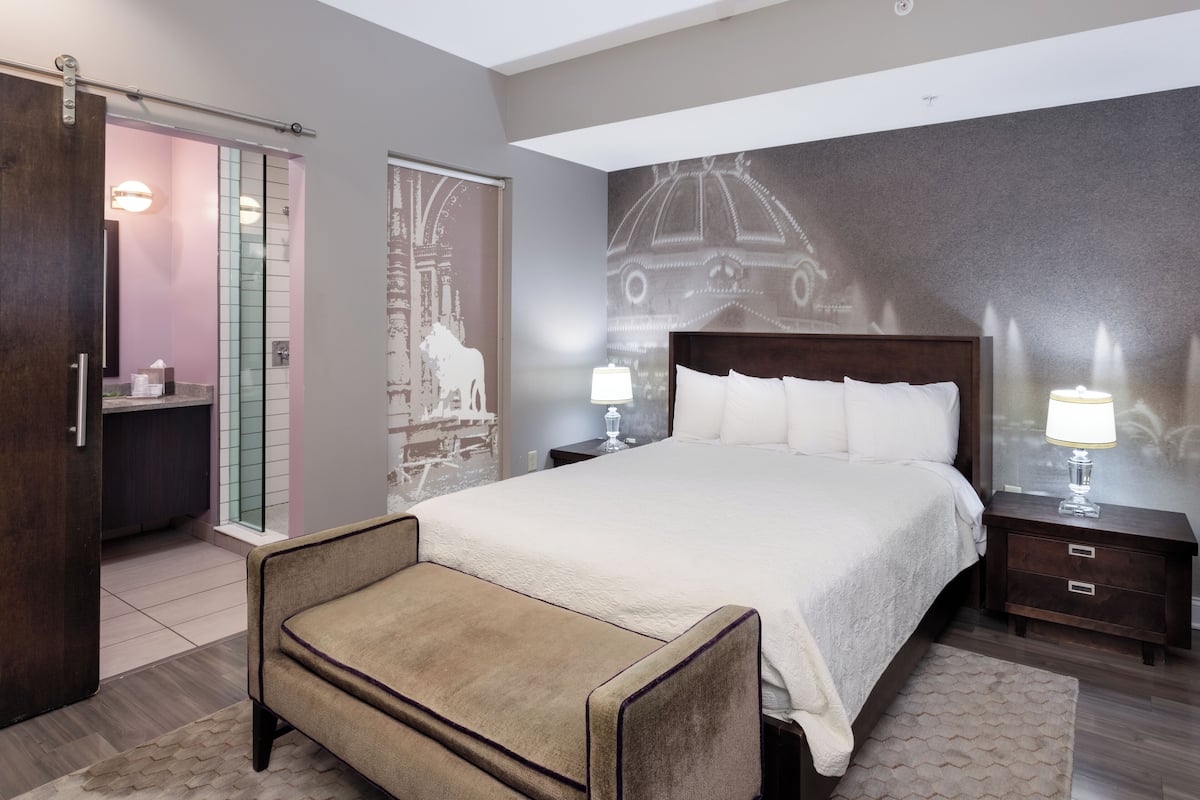 1 habitación y ropa de cama de alta calidad