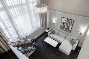 55-inch flat-screen TV with cable channels, TV, iPod dock