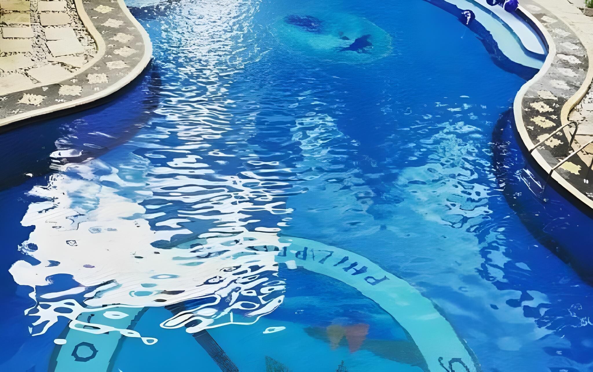 Utendørsbasseng og solsenger