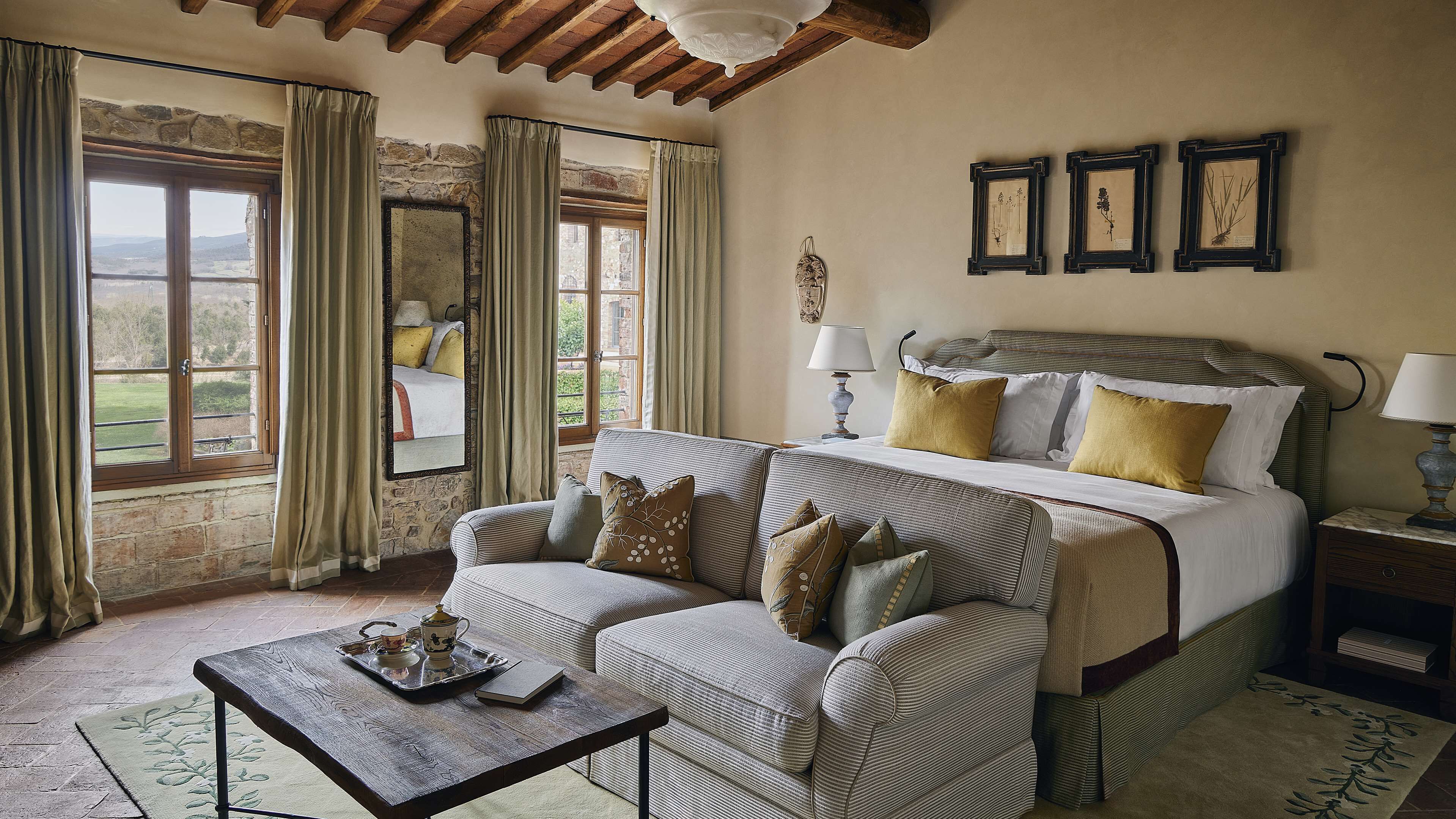 frette italian sheets, premium bedding, down duvets, minibar