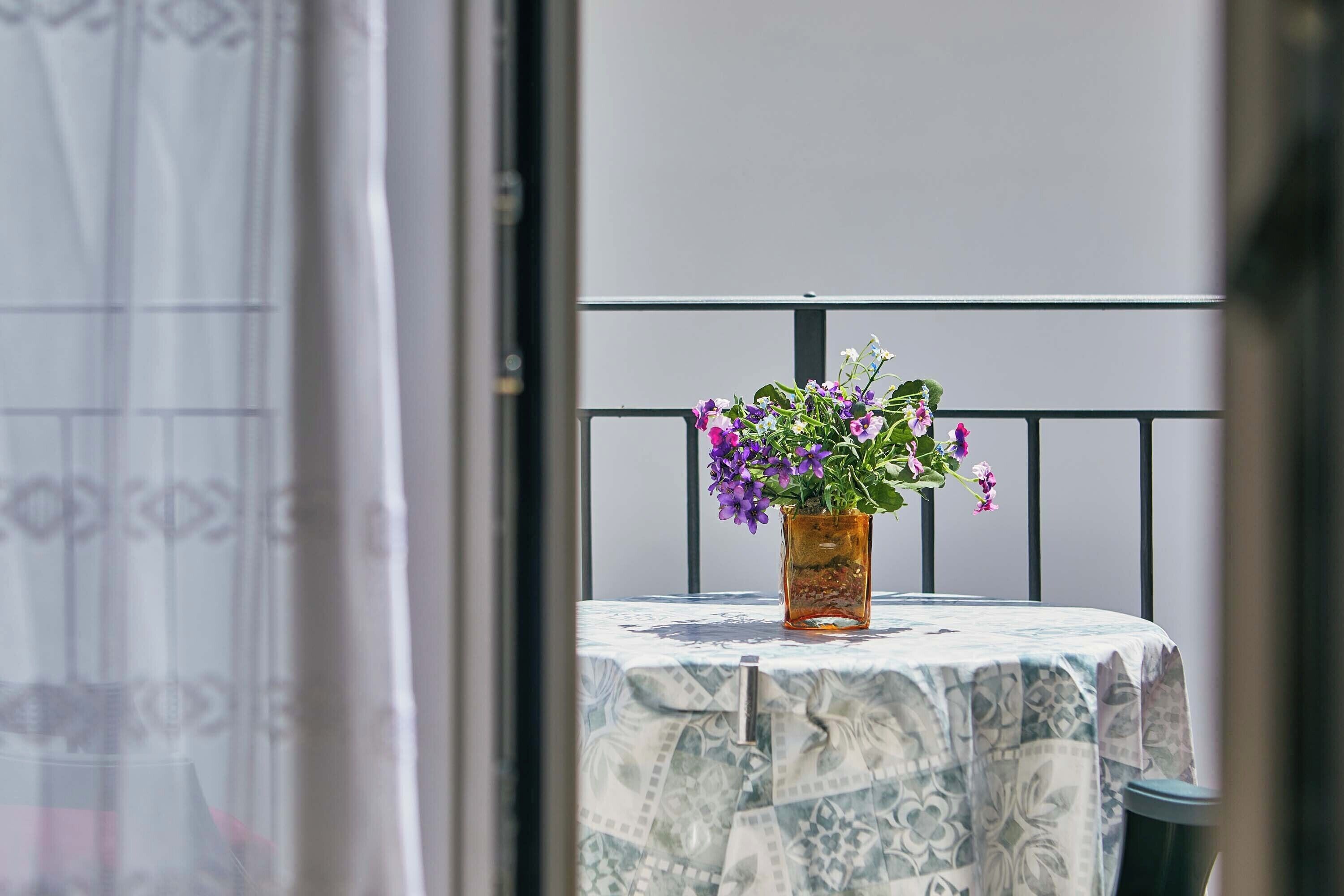 Appartamento, 1 camera da letto, balcone, vista giardino | Balcone