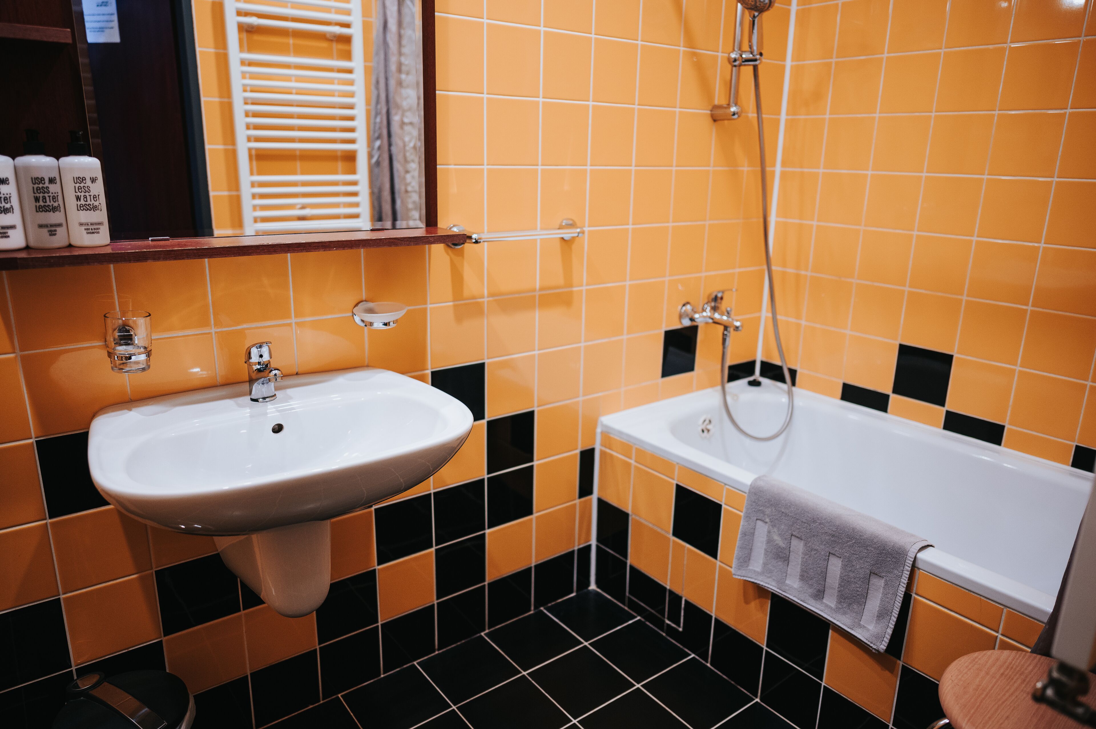 free toiletries, hair dryer, bidet, towels