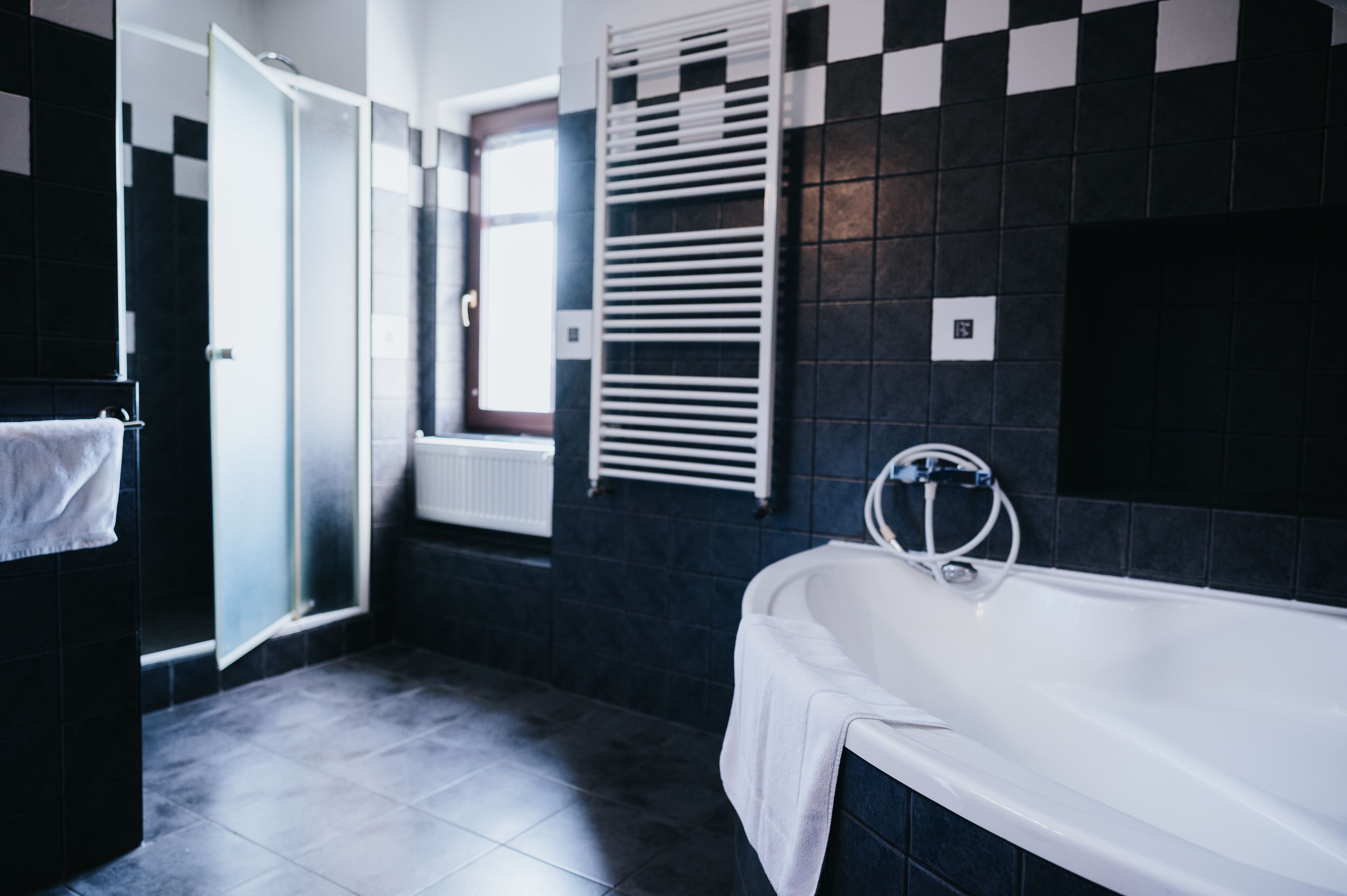superior suite | bathroom | free toiletries, hair dryer, bidet, towels