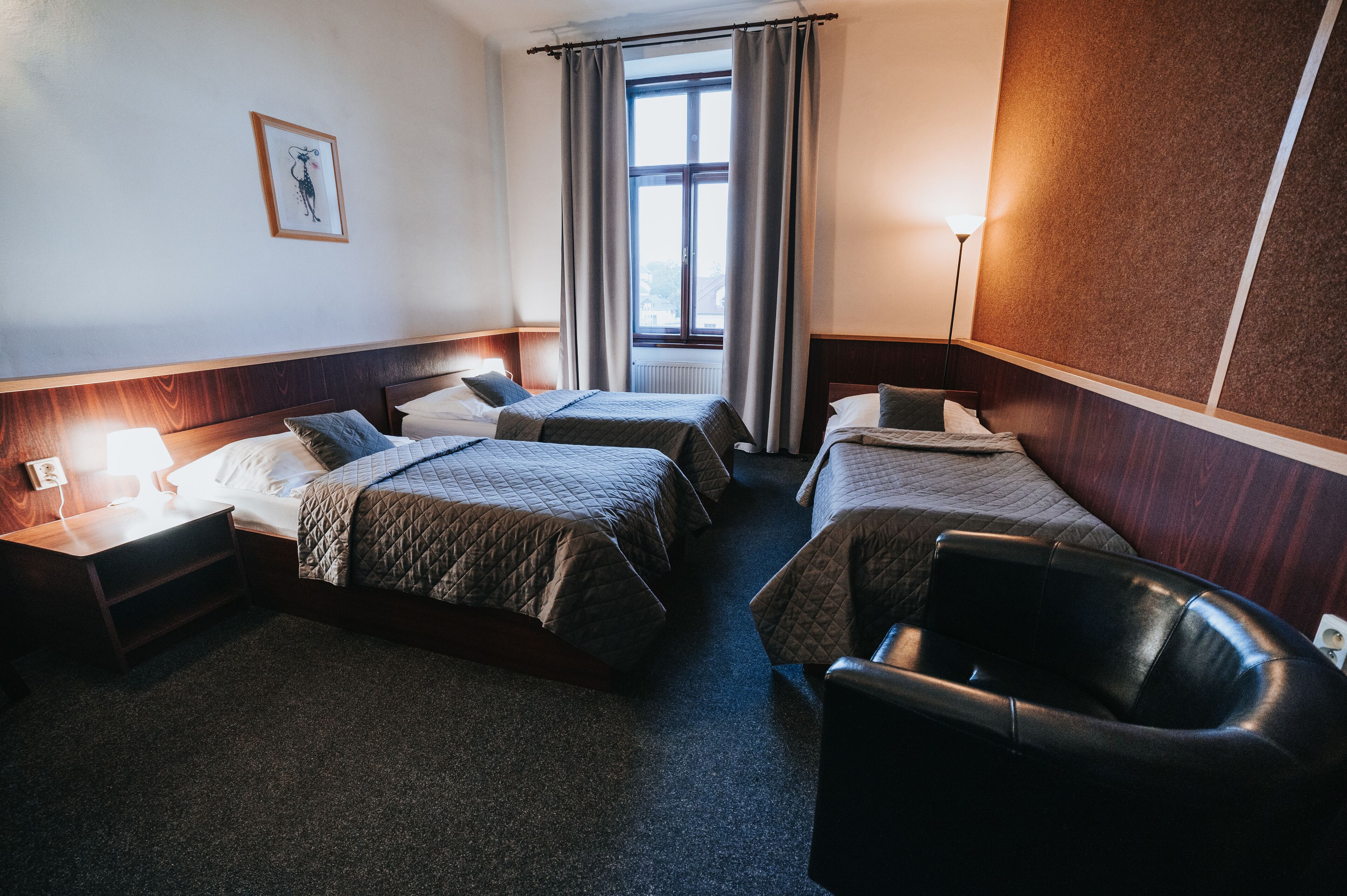 economy triple room | 1 bedroom, desk, laptop workspace, blackout curtains