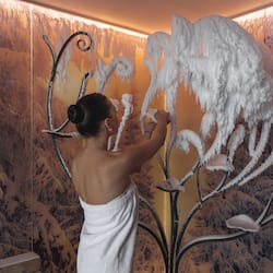 Salas de tratamiento para parejas, un sauna, una bañera de hidromasaje