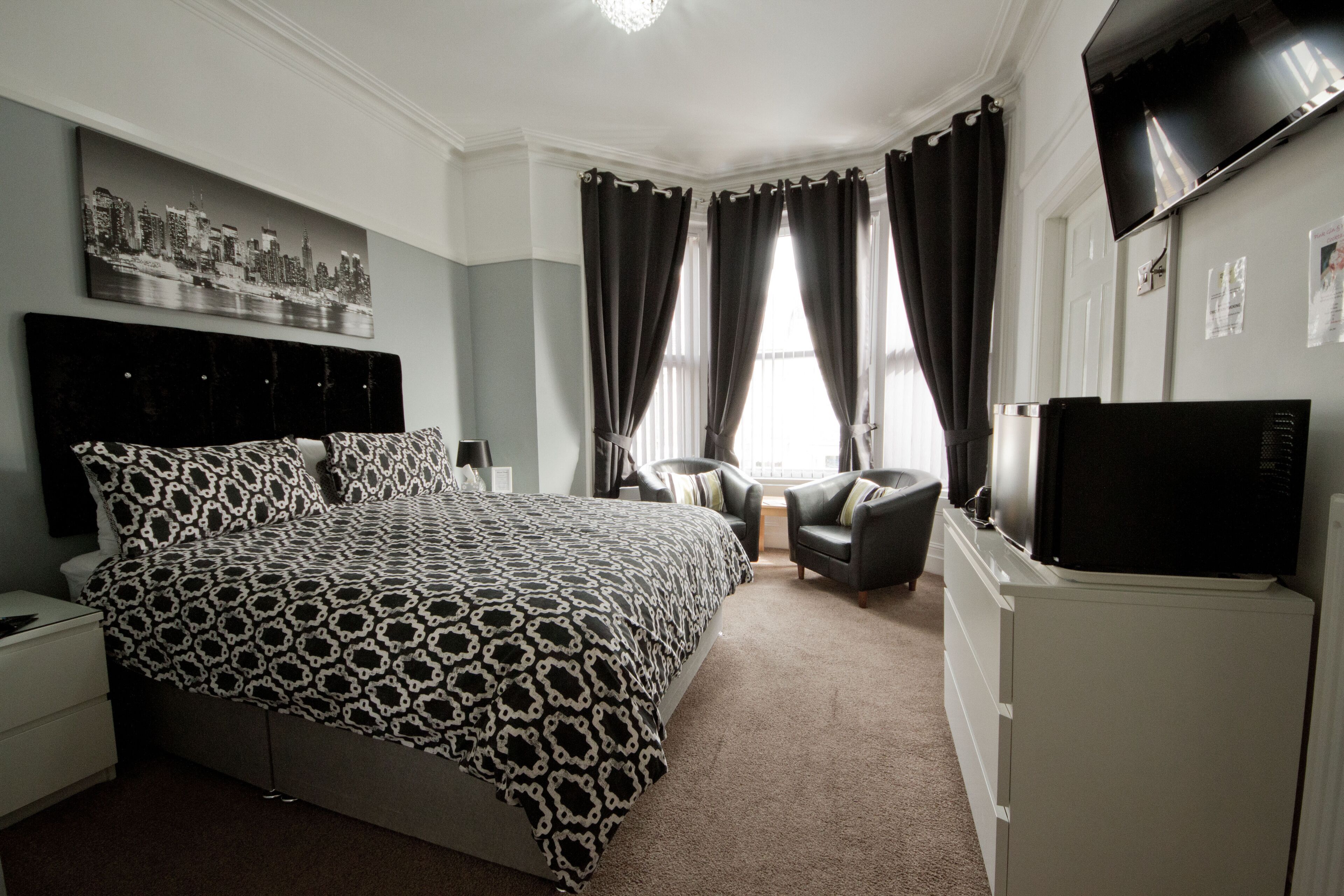 Deluxe Double Room (Room 1) | Individually furnished, blackout drapes, iron/ironing board, bed sheets