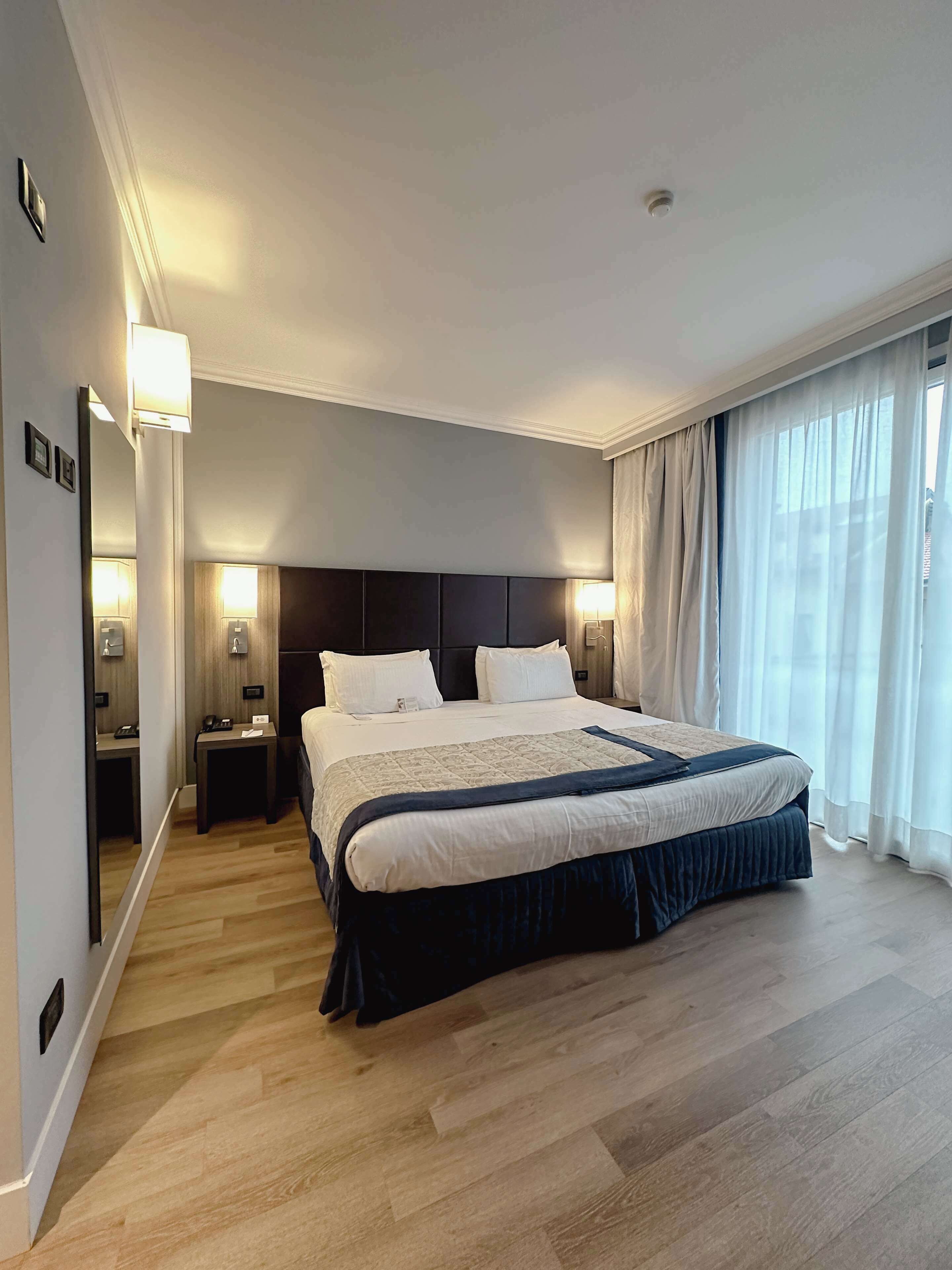 Down duvets, minibar, in-room safe, desk