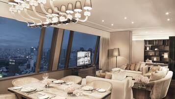 42-inch LED TV with satellite channels, TV, pay movies