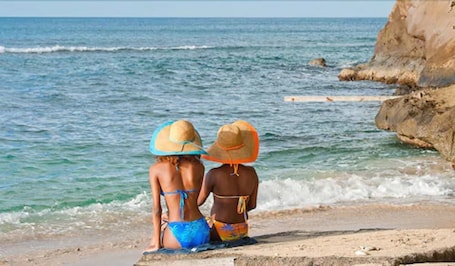 En la playa