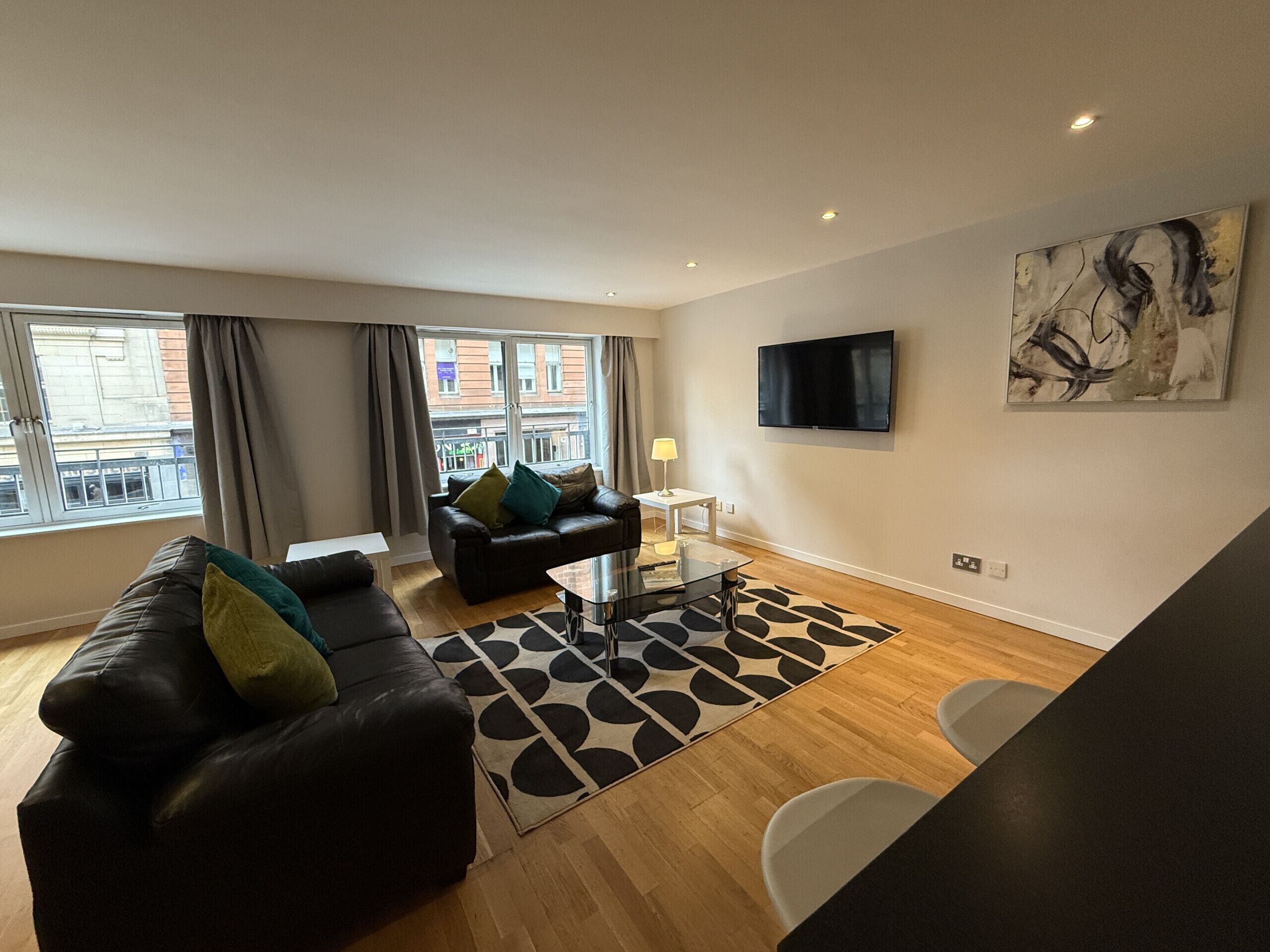 Two King Bedroom Apartment | Living area | 50-inch Smart TV with digital channels