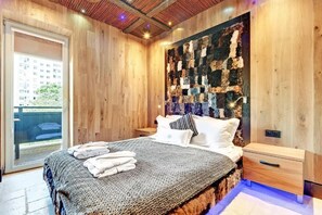 エクスクルーシブ アパートメント | 1   室のベッドルーム、高級寝具、ミニバー、セーフティボックス (室内)