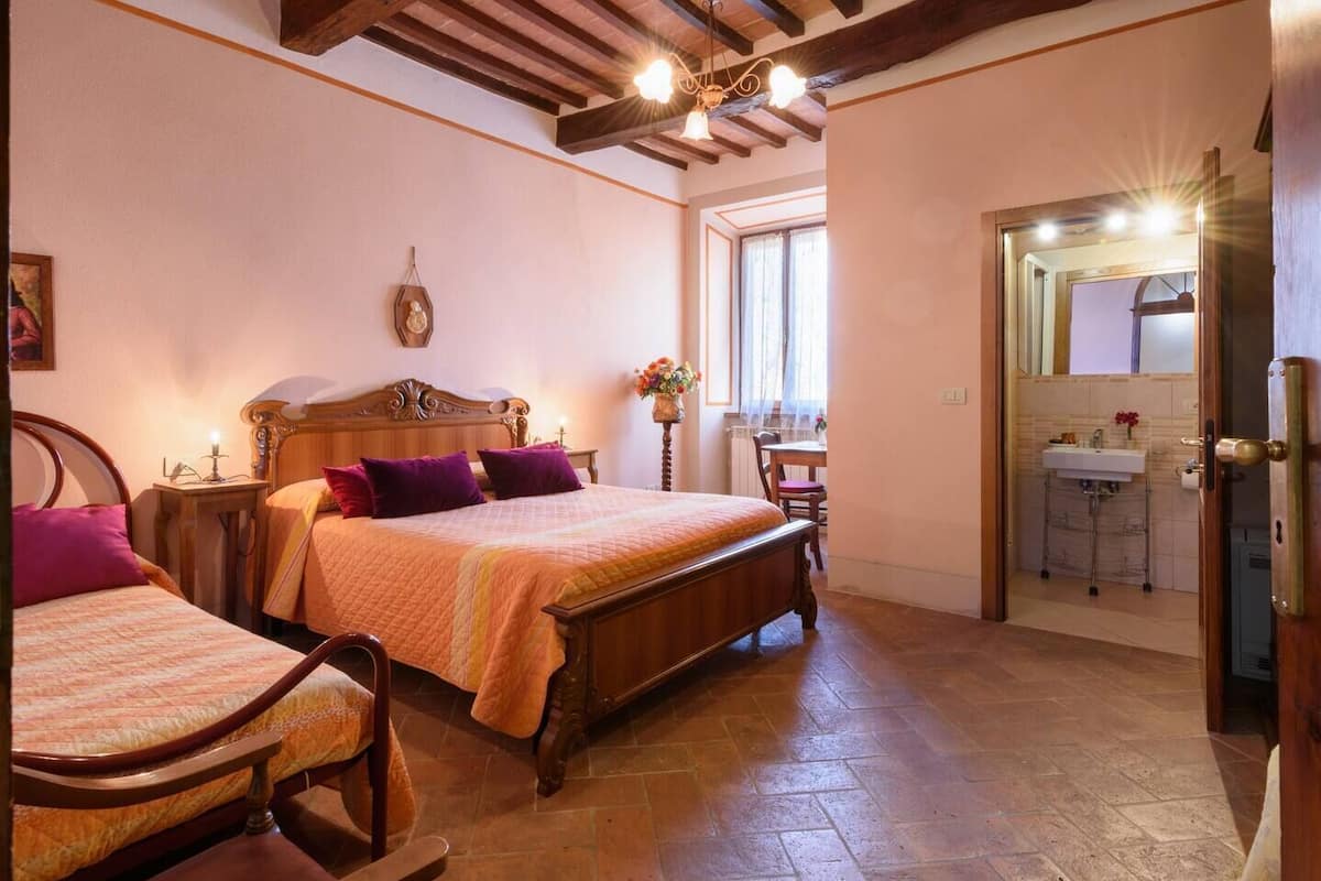 triple suite 2 floor | 1 bedroom, frette italian sheets, premium bedding, desk