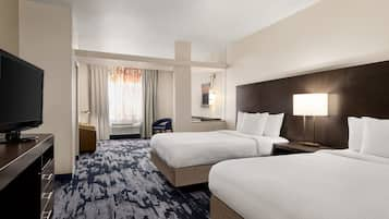 Suite, Multiple Beds | Pillow-top beds, desk, blackout curtains, iron/ironing board