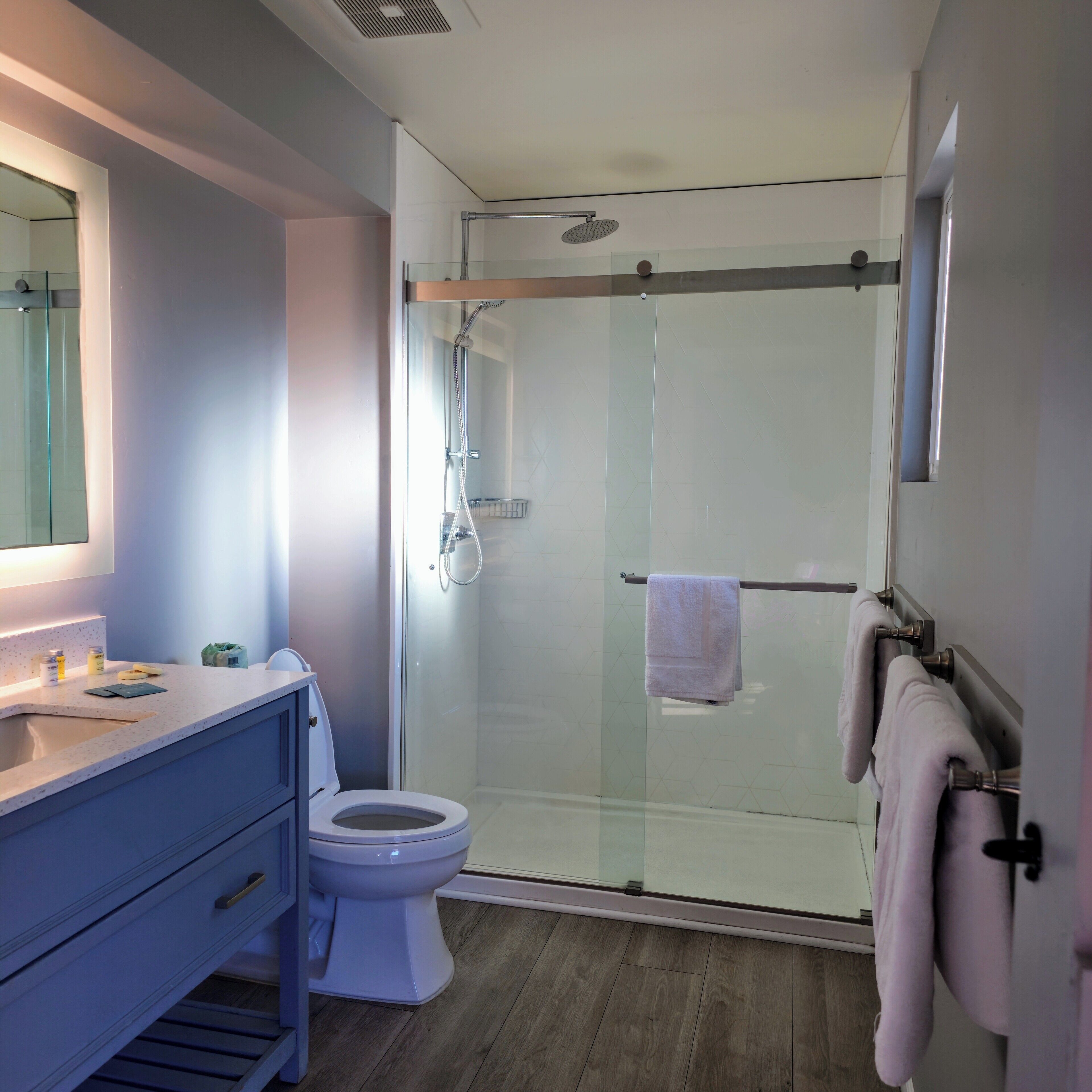 classic king - private balcony | bathroom | free toiletries, hair dryer, towels, soap