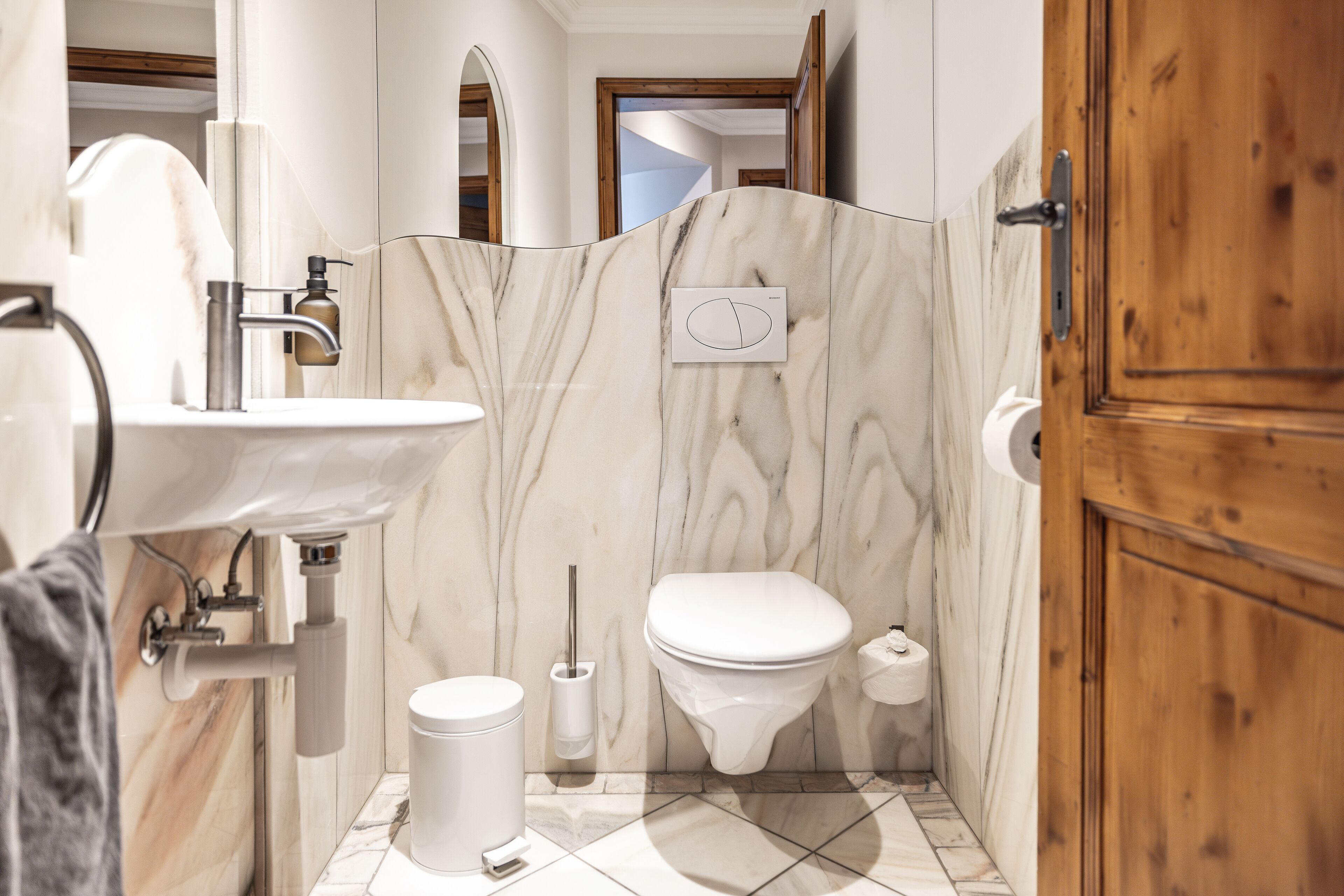 suite (belarosa) | bathroom | separate bathtub and shower, deep-soaking bathtub, designer toiletries