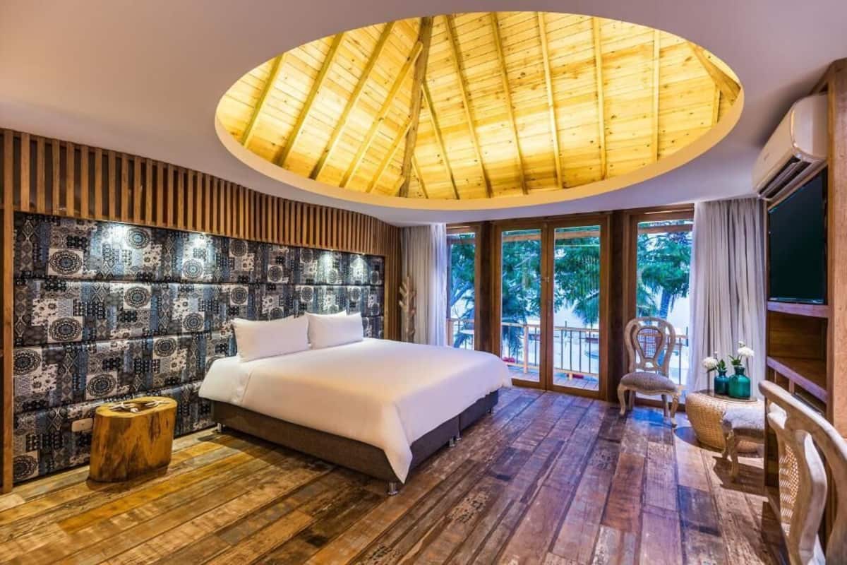 1 slaapkamer, luxe beddengoed, een minibar, een kluis op de kamer