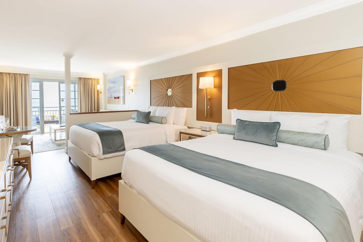 Premium Room (Lawn View - 2 Queens) | In-room safe, iron/ironing board, free WiFi, bed sheets