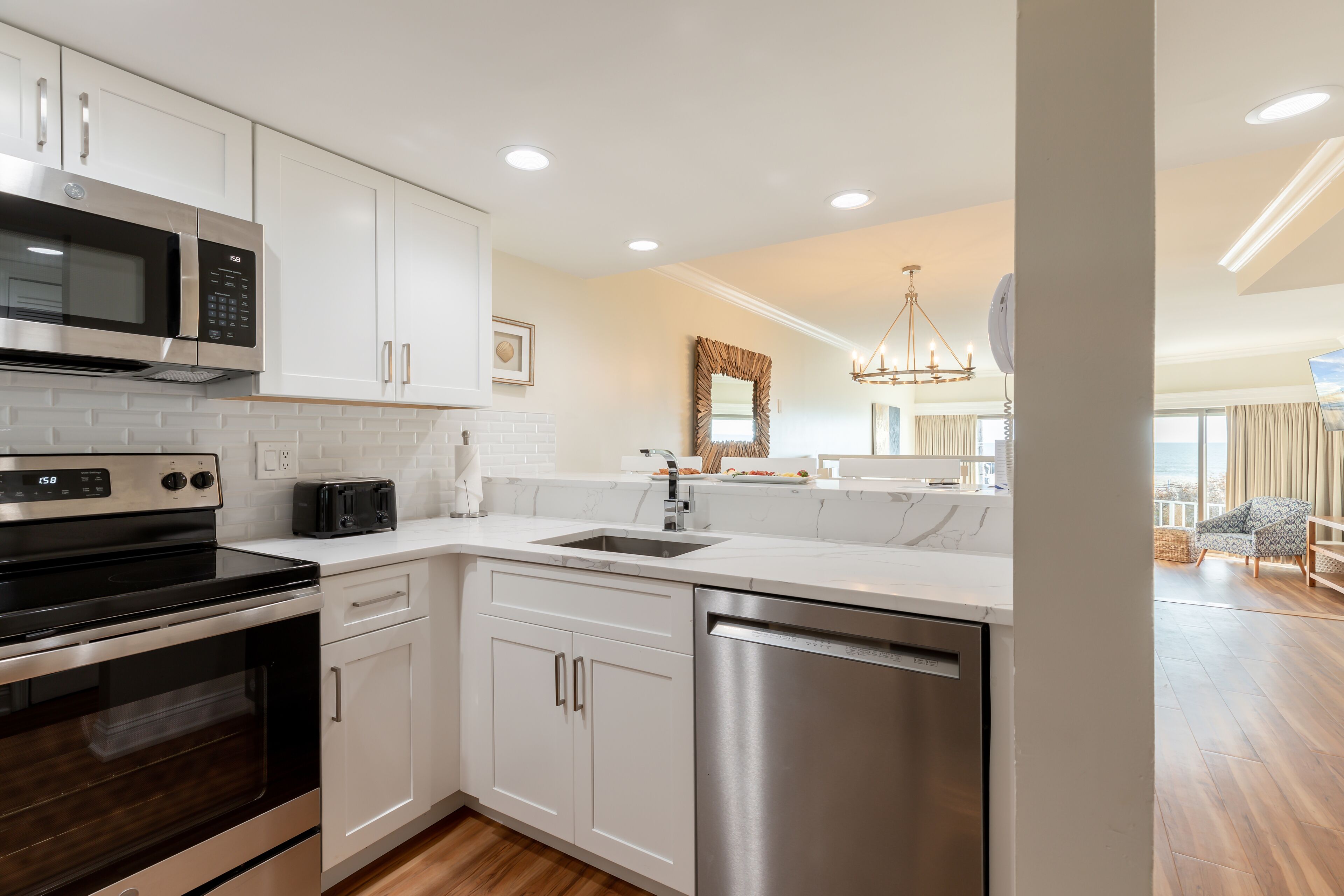 full ocean view penthouse - off site condominium p31 | private kitchen | fridge, microwave, coffee/tea maker, cookware/dishes/utensils